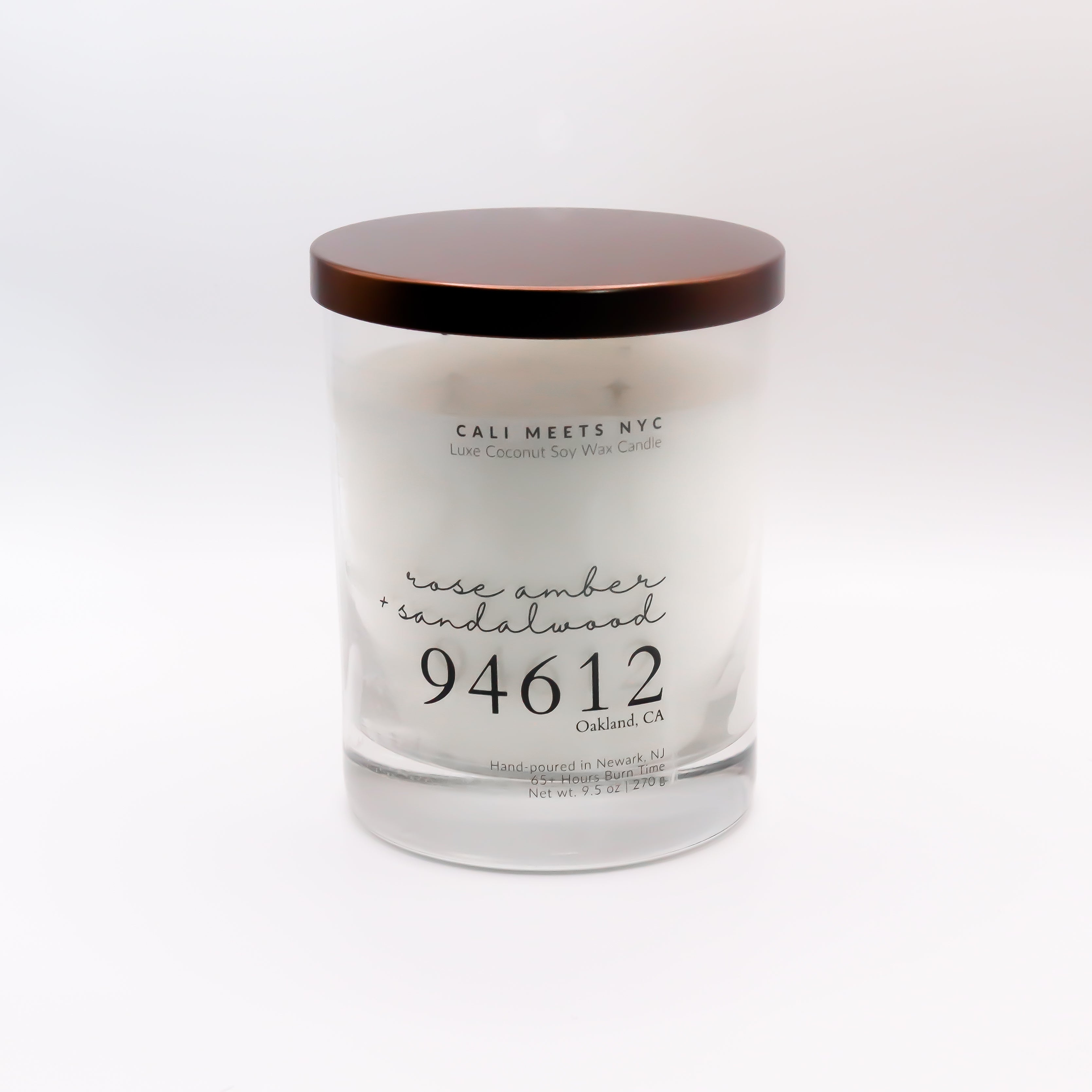 94612 Rose Amber + Sandalwood Coconut Soy Candle