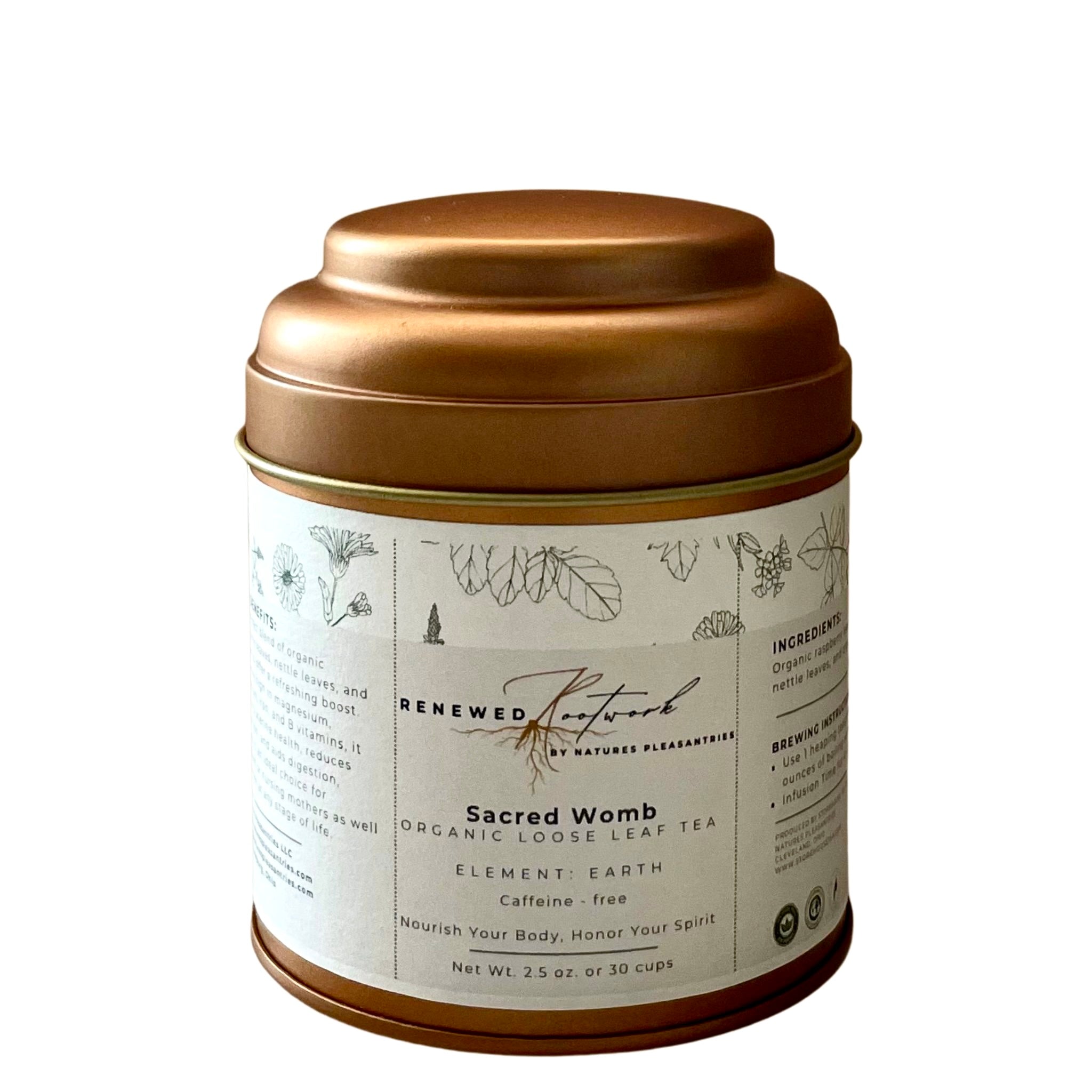 Sacred Womb Tea: Raspberry, Nettle, & Ginger