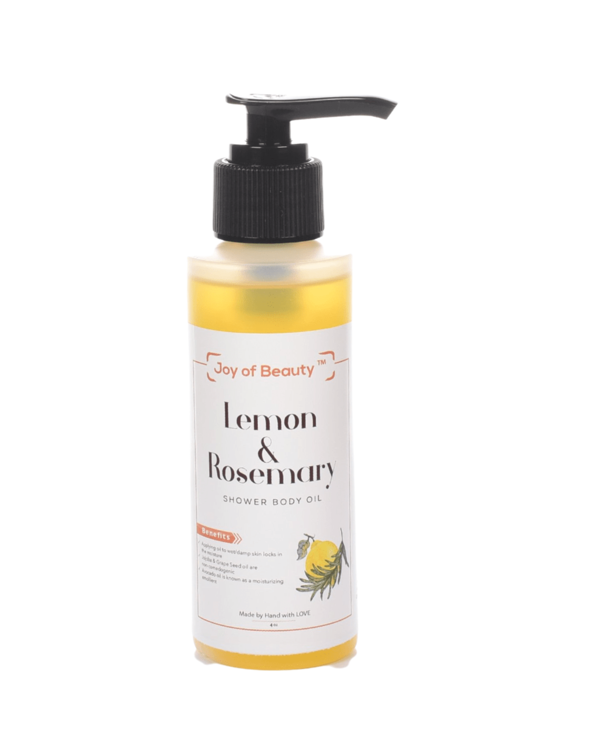 Lemon & Rosemary Shower Body Oil