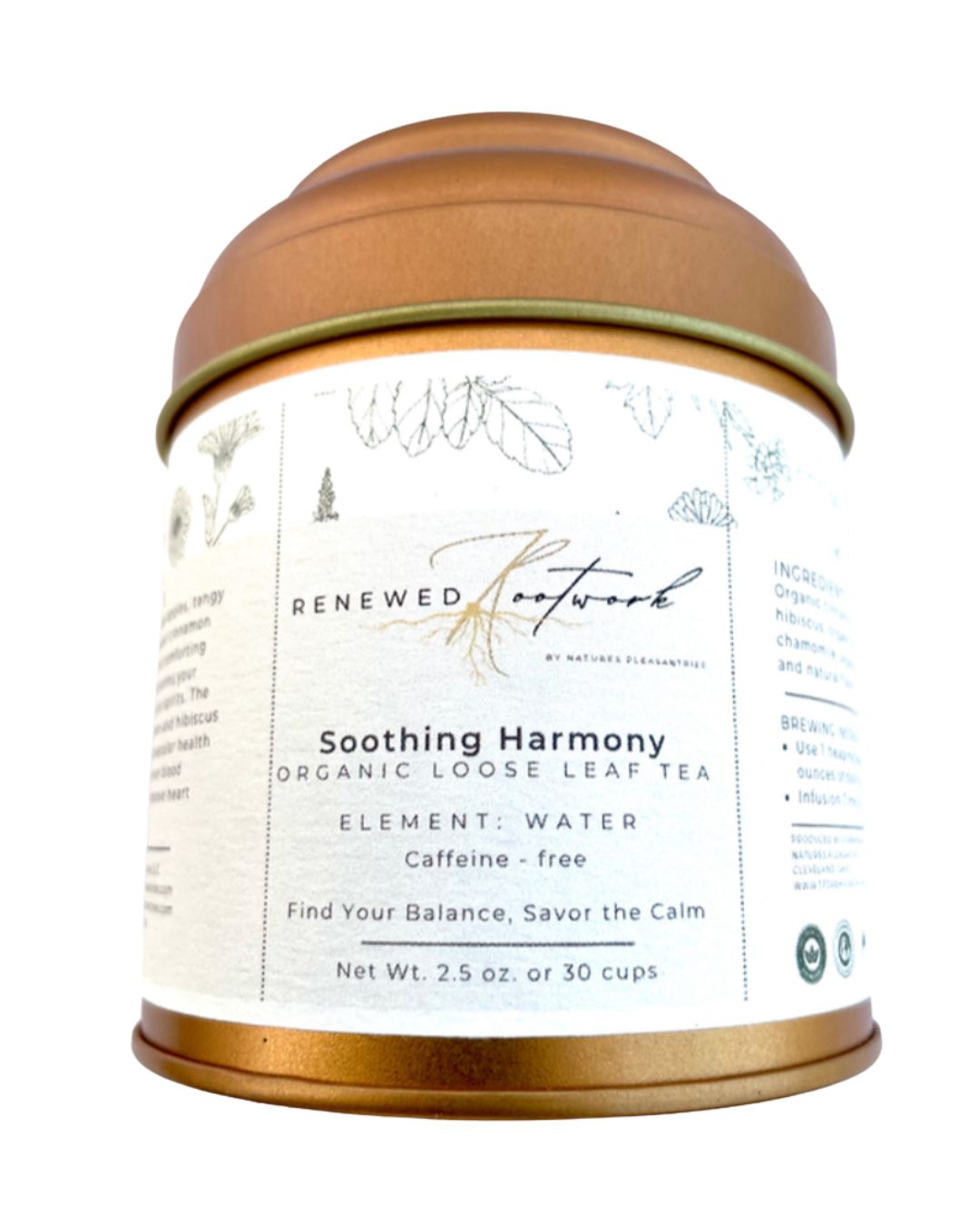 Soothing Harmony Organic Tea:  Hibiscus & cinnamon