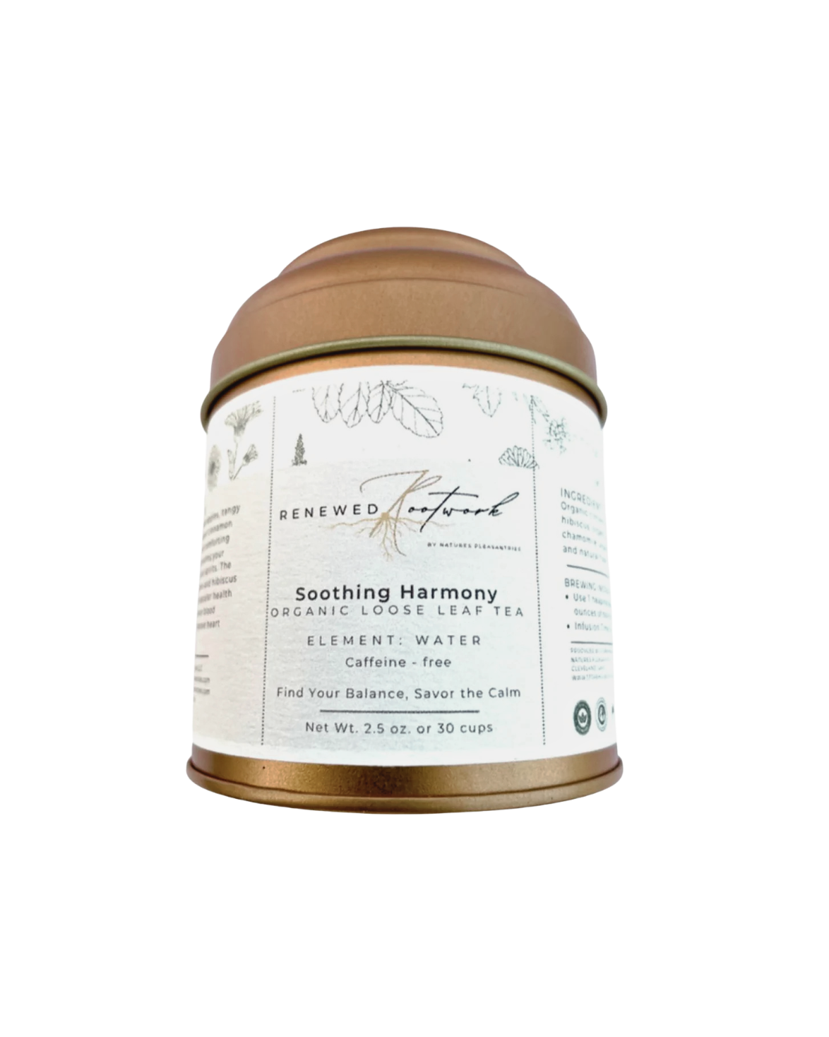 Soothing Harmony Organic Tea:  Hibiscus & cinnamon