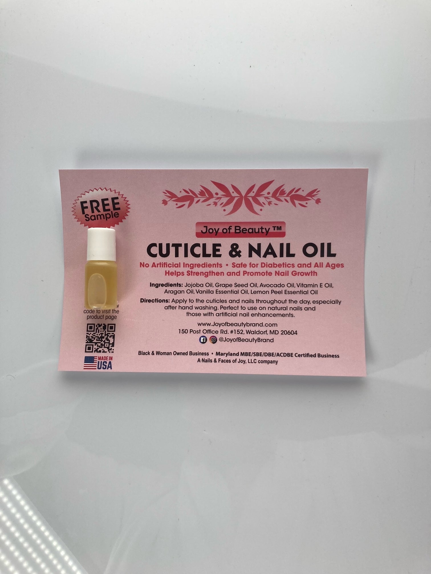 Cuticle & Nail Oil Roll On Sample