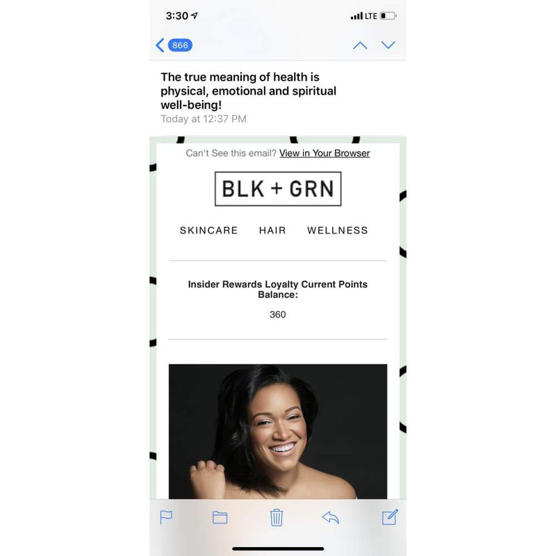 Newsletter Feature - Marketing All-Natural Black and Green Black and GRN black owned beauty brands Black Owned Washington DC